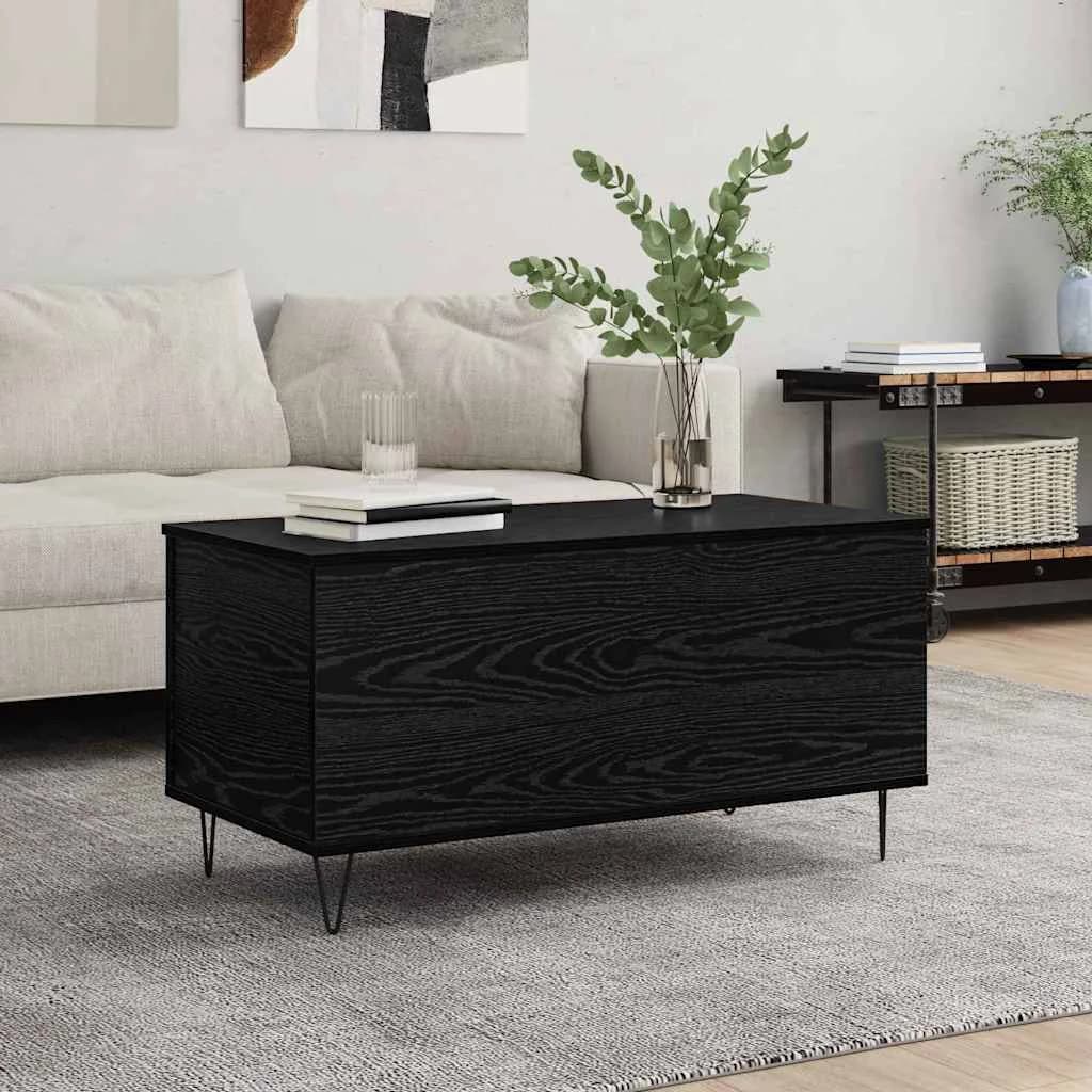 Klubska miza Črni hrast 90 x 44.5 x 45 cm Inženirski les