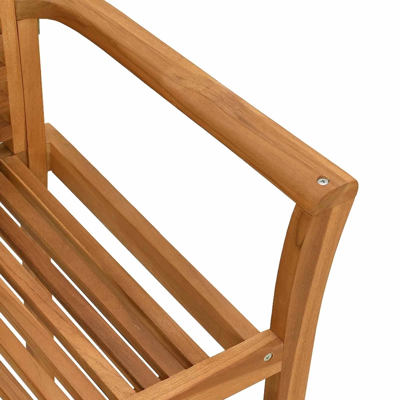 Jedilni stol 2 kos Trden tikov les Rjava 62 x 55 x 94 cm - slika 8