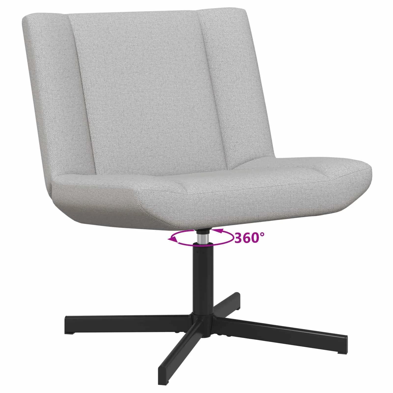 Vrtljiv stol Oblačno siva 63 x 75 x 76 cm blago - slika 9