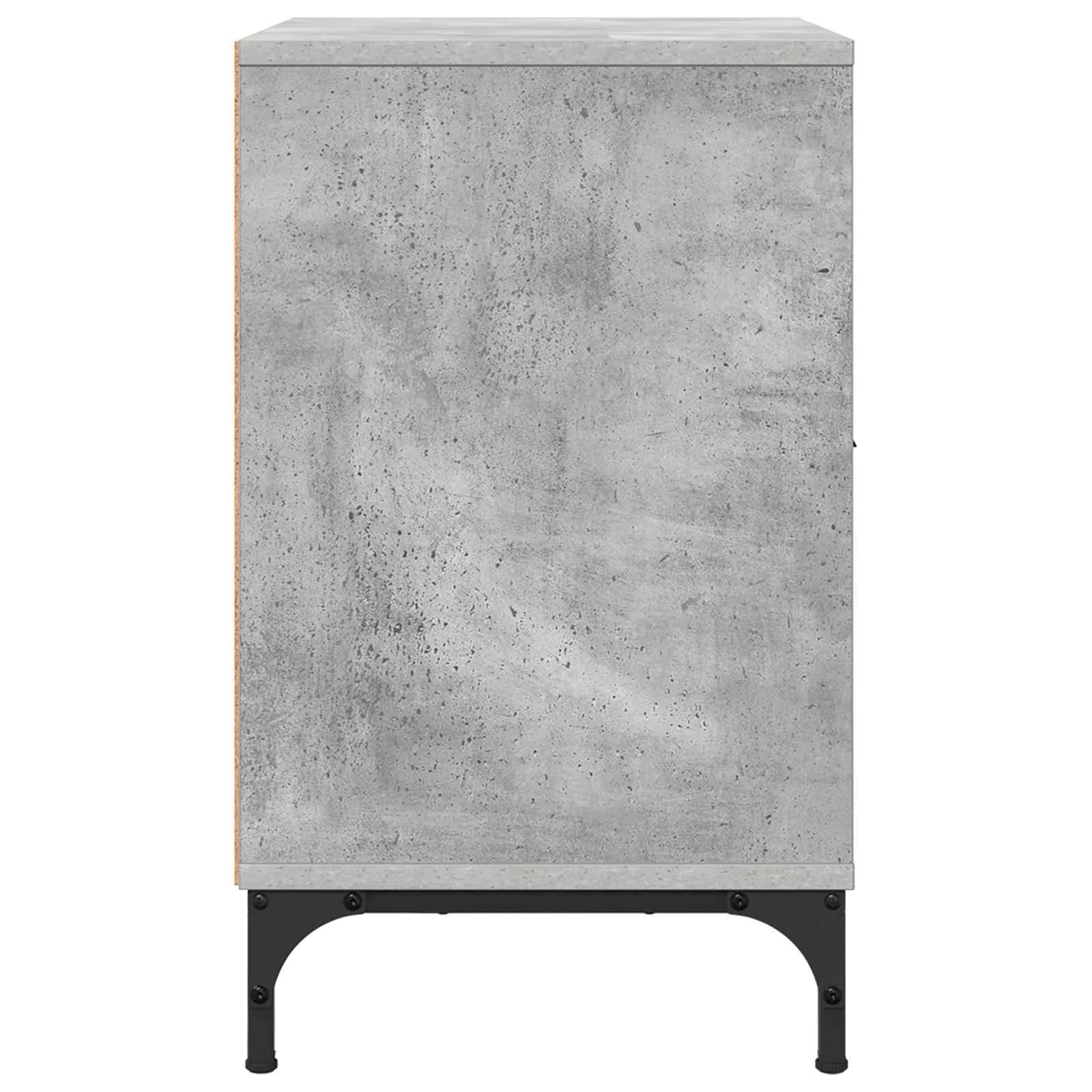 Nočna omarica Betonsko siva 49 x 36 x 61 cm Inženirski les - slika 7