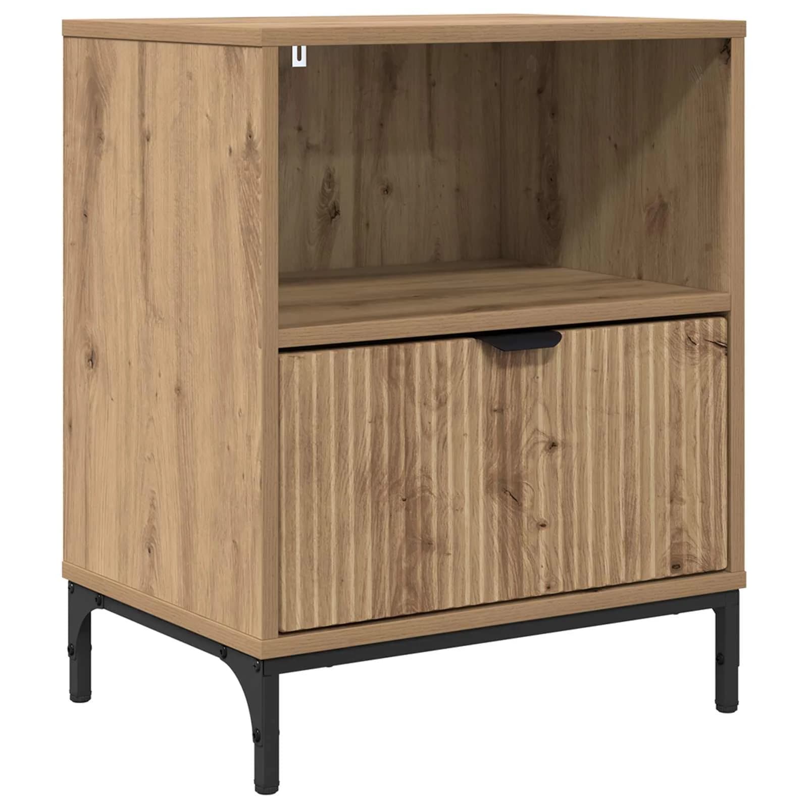 Nočna omarica artisan hrast 49 x 36 x 61 cm Inženirski les - slika 2