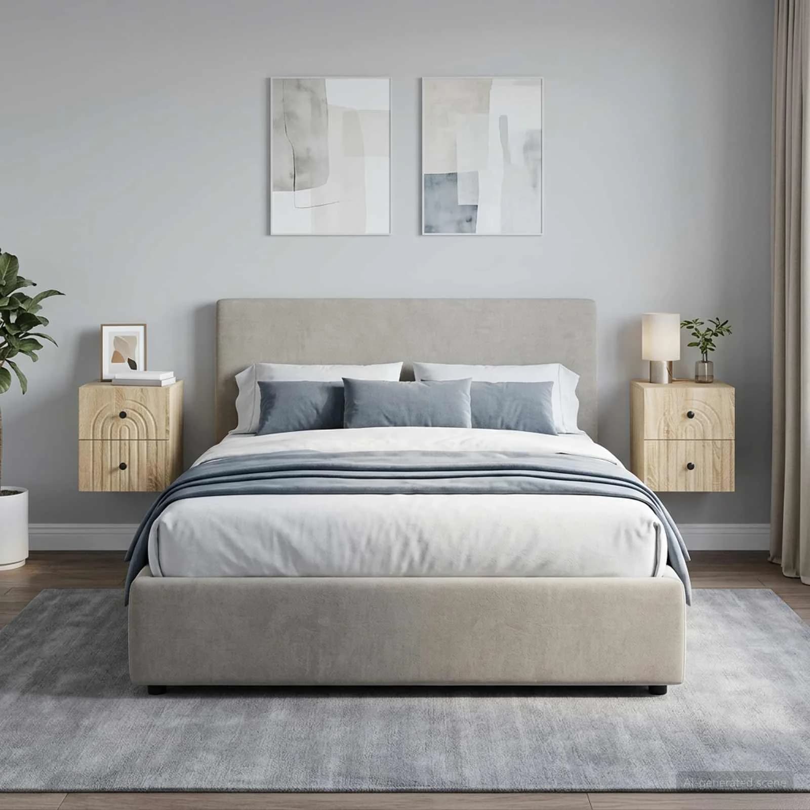 Stenski nočni omarici 2 kos Sonoma hrast 33 x 34,5 x 40 cm - slika 4