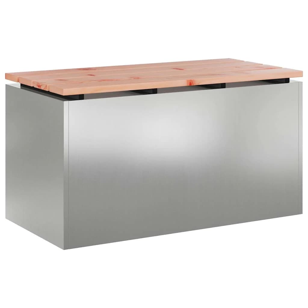 Vrtna klop srebrna 80 x 40 x 43 cm Pocinkano jeklo - slika 2
