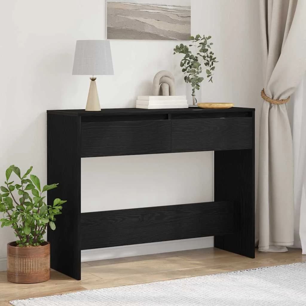 Konzolna miza Črna Orehovina 100 x 35 x 76,5 cm Inženirski les - slika 4