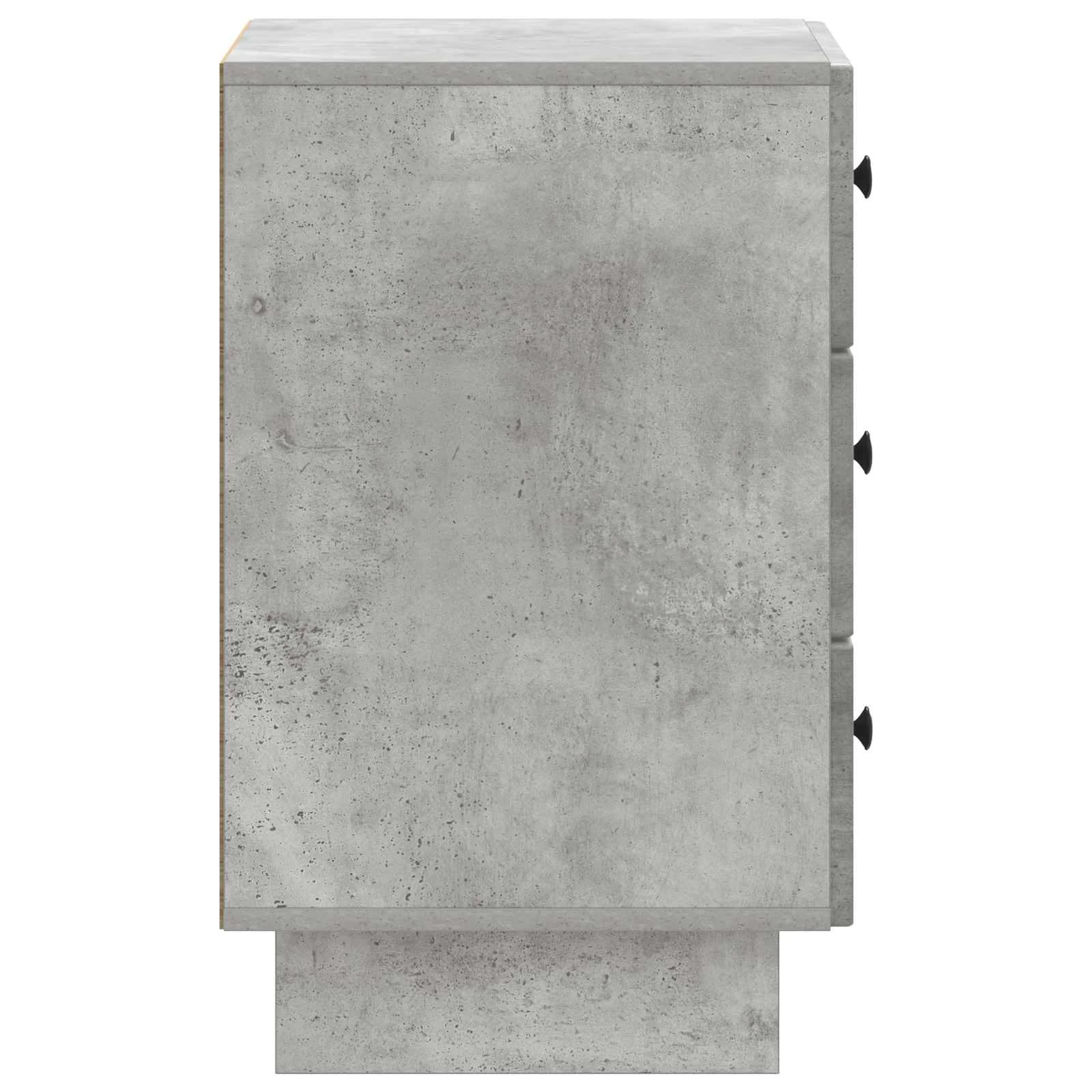 Nočna omarica Betonsko siva 43 x 41 x 66,5 cm Inženirski les - slika 6