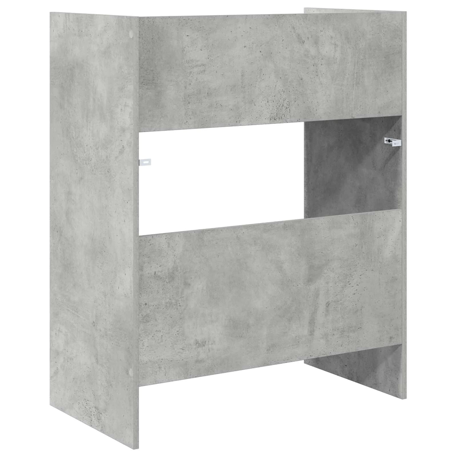 DJ miza Betonsko siva 62 x 45 x 102 cm Inženirski les - slika 6