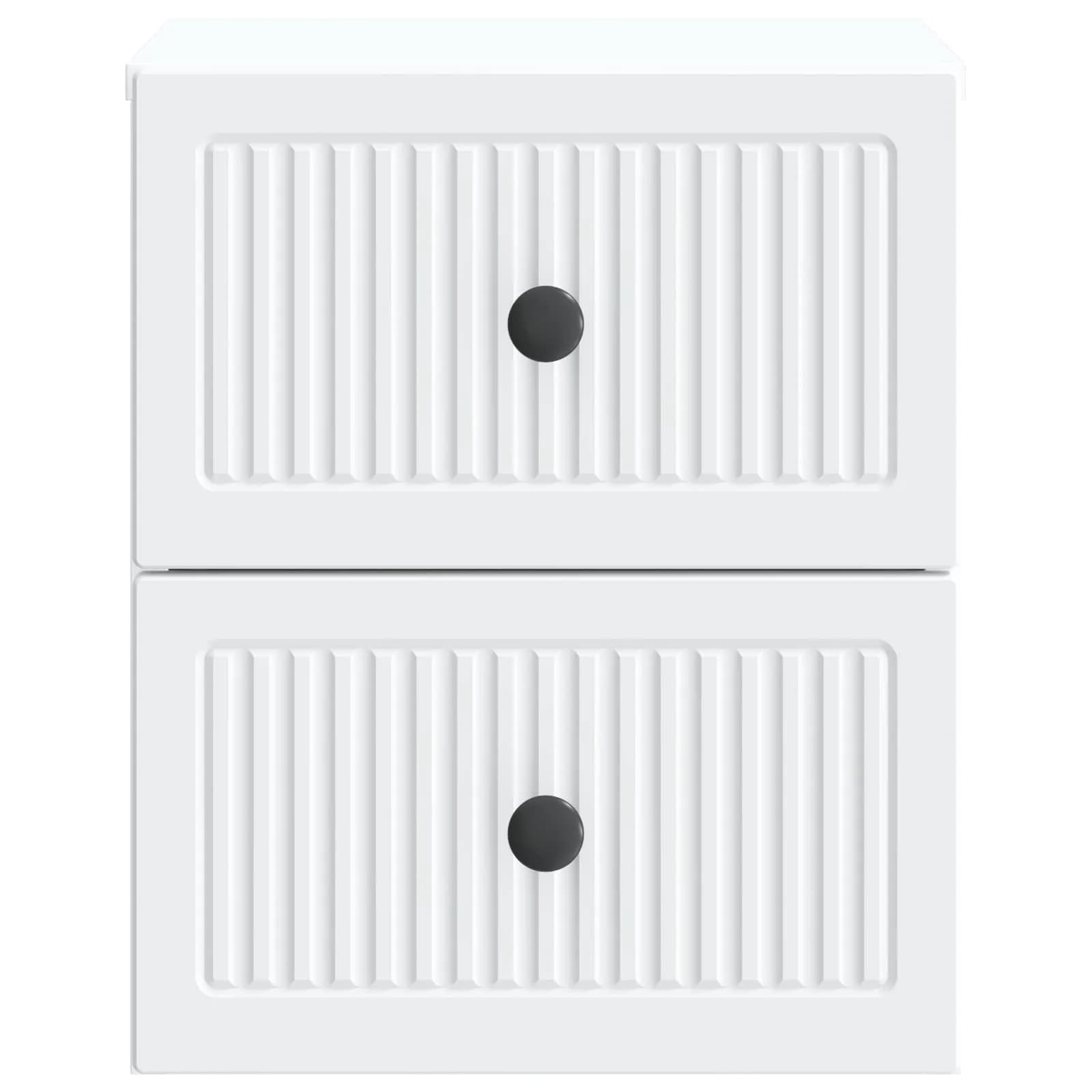 Stenski nočni omarici 2 kos Bela 33 x 34,5 x 40 cm - slika 7
