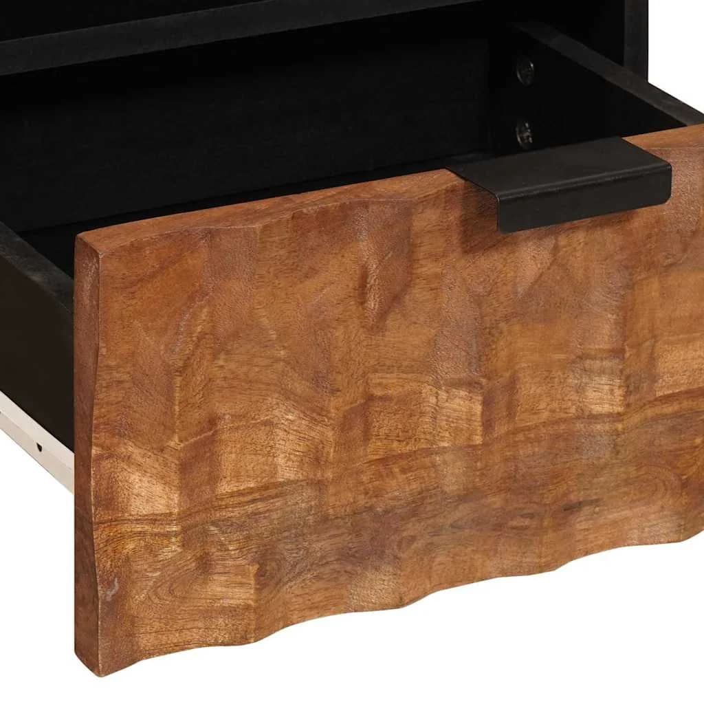 Klubska miza s predalom Rjava 80 x 54 x 40 cm Masiven les manga - slika 7