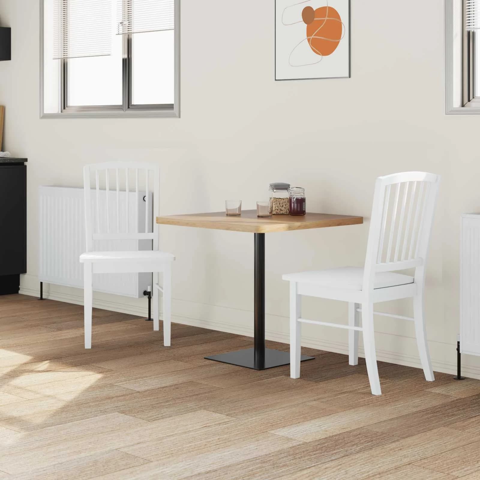 Jedilni stoli 2 kos Masivno gumovo les Bela 50 x 52,5 x 91 cm - slika 3