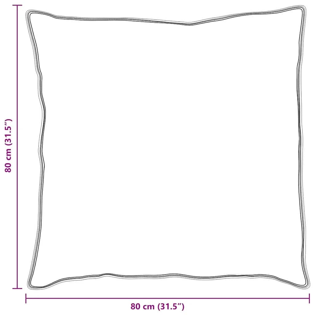 Vzglavnik z blazino Bela 80 x 80 cm Bombaž - slika 9