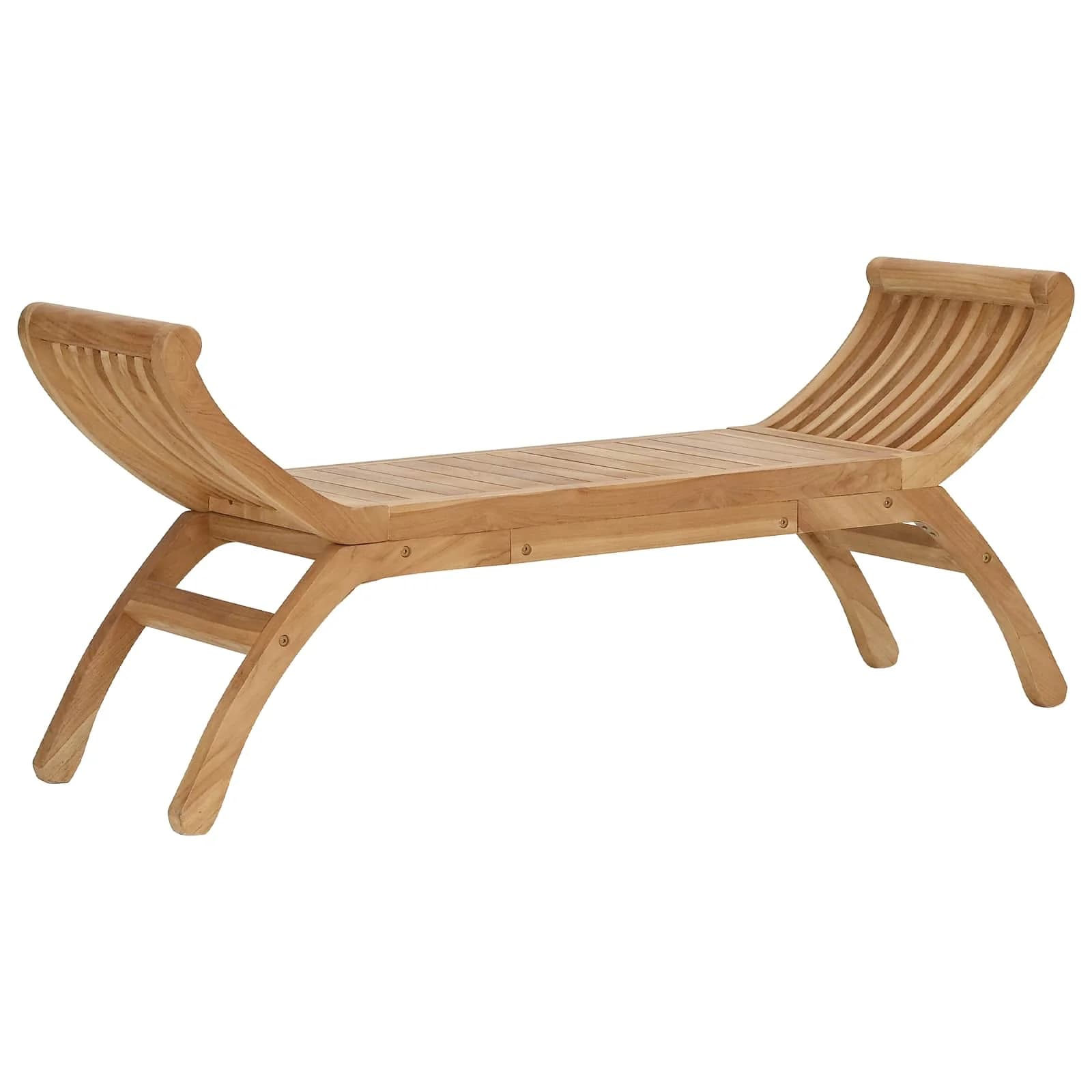 Vrtna klop 2 -Seater 126 cm Trden tikov les Naravna - slika 2