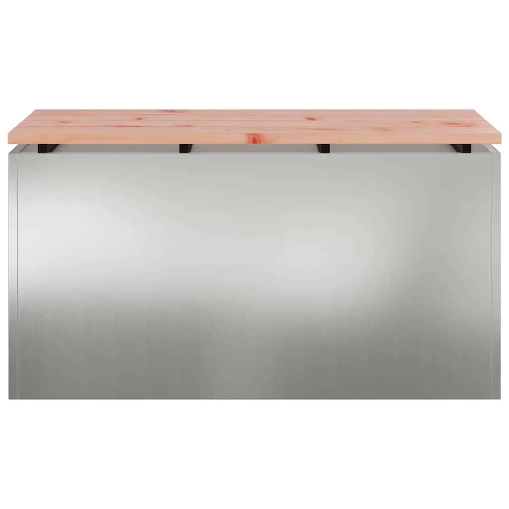 Vrtna klop srebrna 80 x 40 x 43 cm Pocinkano jeklo - slika 4