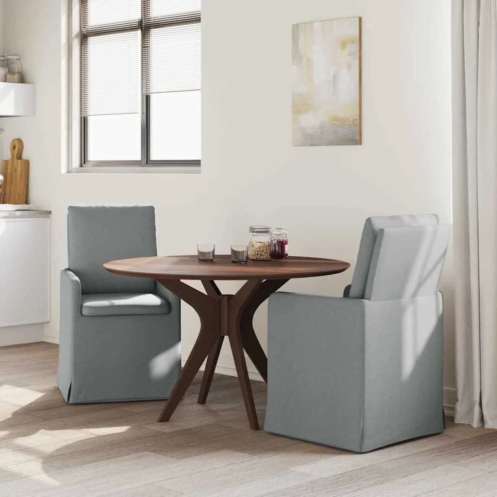Jedilni stoli 2 kos blago Svetlo siva 57 x 67 x 98 cm - slika 3