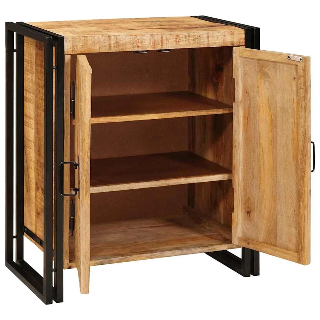 Nočna omarica Rjava 66 x 35 x 76 cm Trd, grob mango les - slika 4