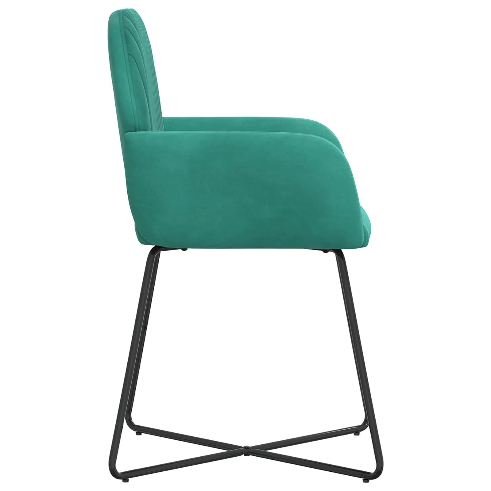 Jedilni stoli 2 kos Žamet Turkizna 55 x 50 x 84 cm - slika 4