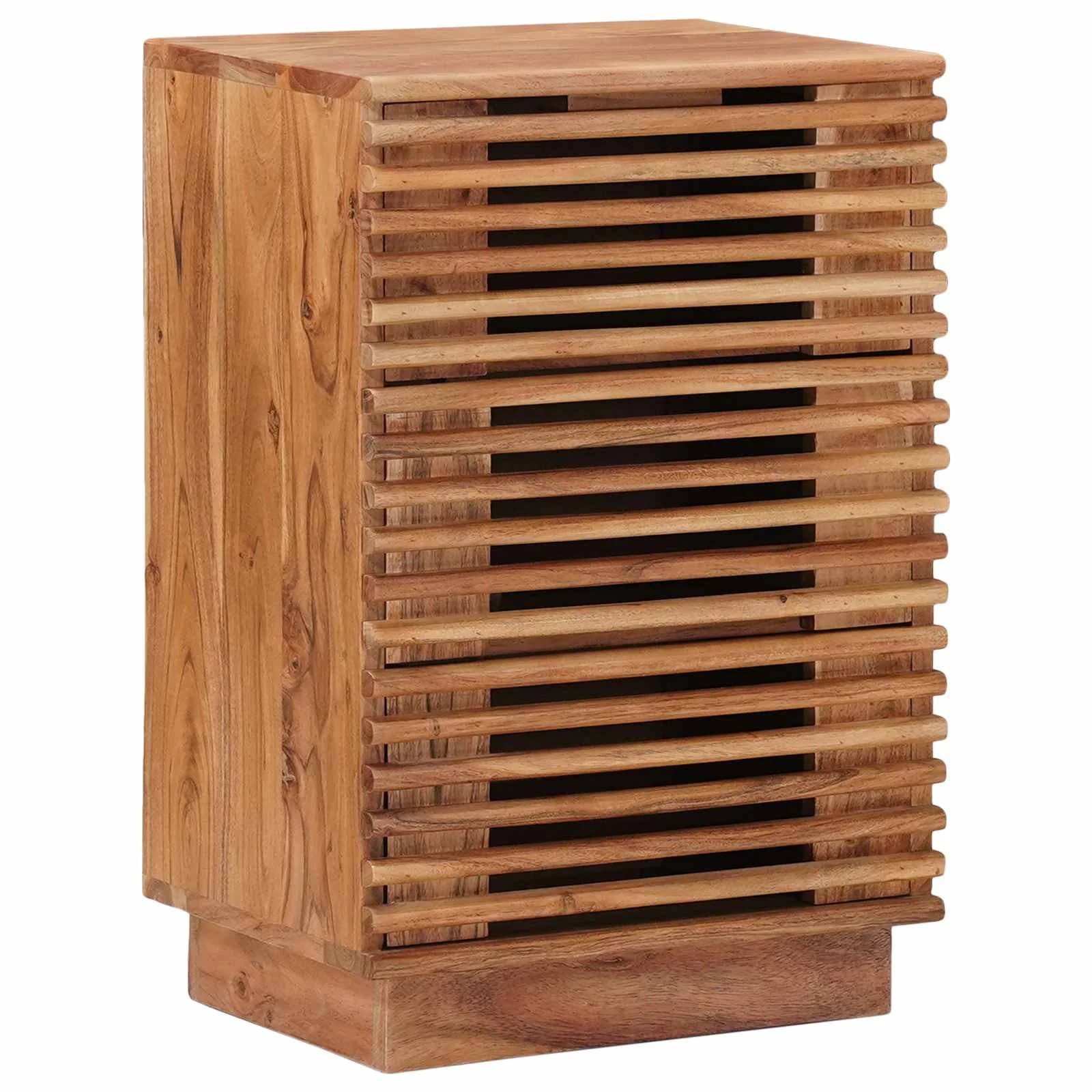 Ročno izdelana nočna omarica Teak rjava 40 x 30 x 60 cm - slika 3