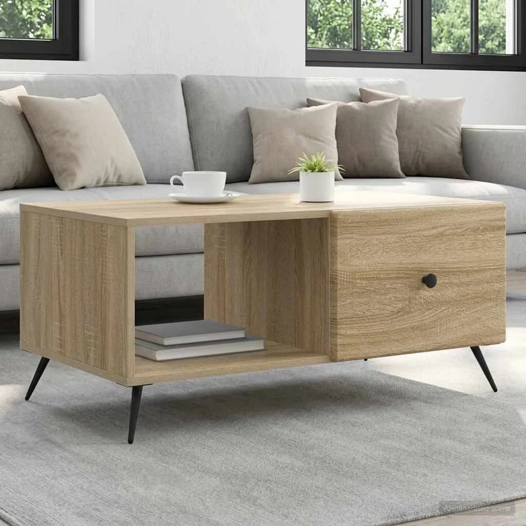 Klubska miza Sonoma hrast 90 x 50 x 40 cm Inženirski les