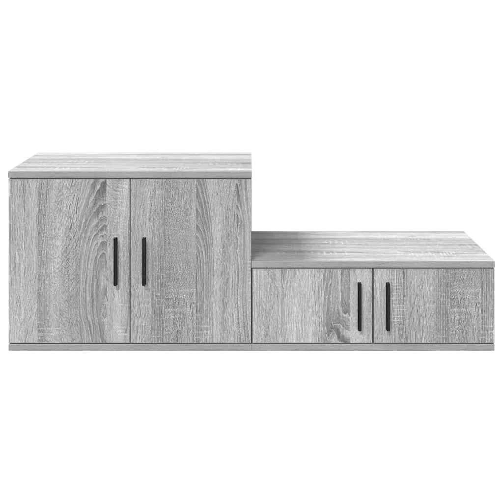 Omarica za shranjevanje 2 kos Siva Sonoma 127 x 41 x 40 cm - slika 7