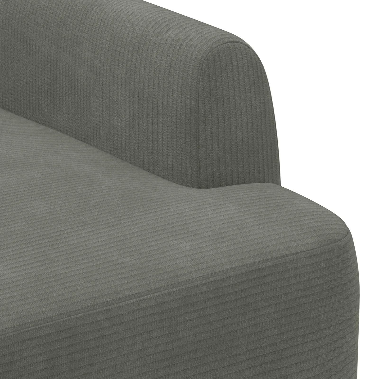 Dvojnica s gumbi Svetlo siva 116 x 67 x 81 cm Žametna tkanina - slika 6