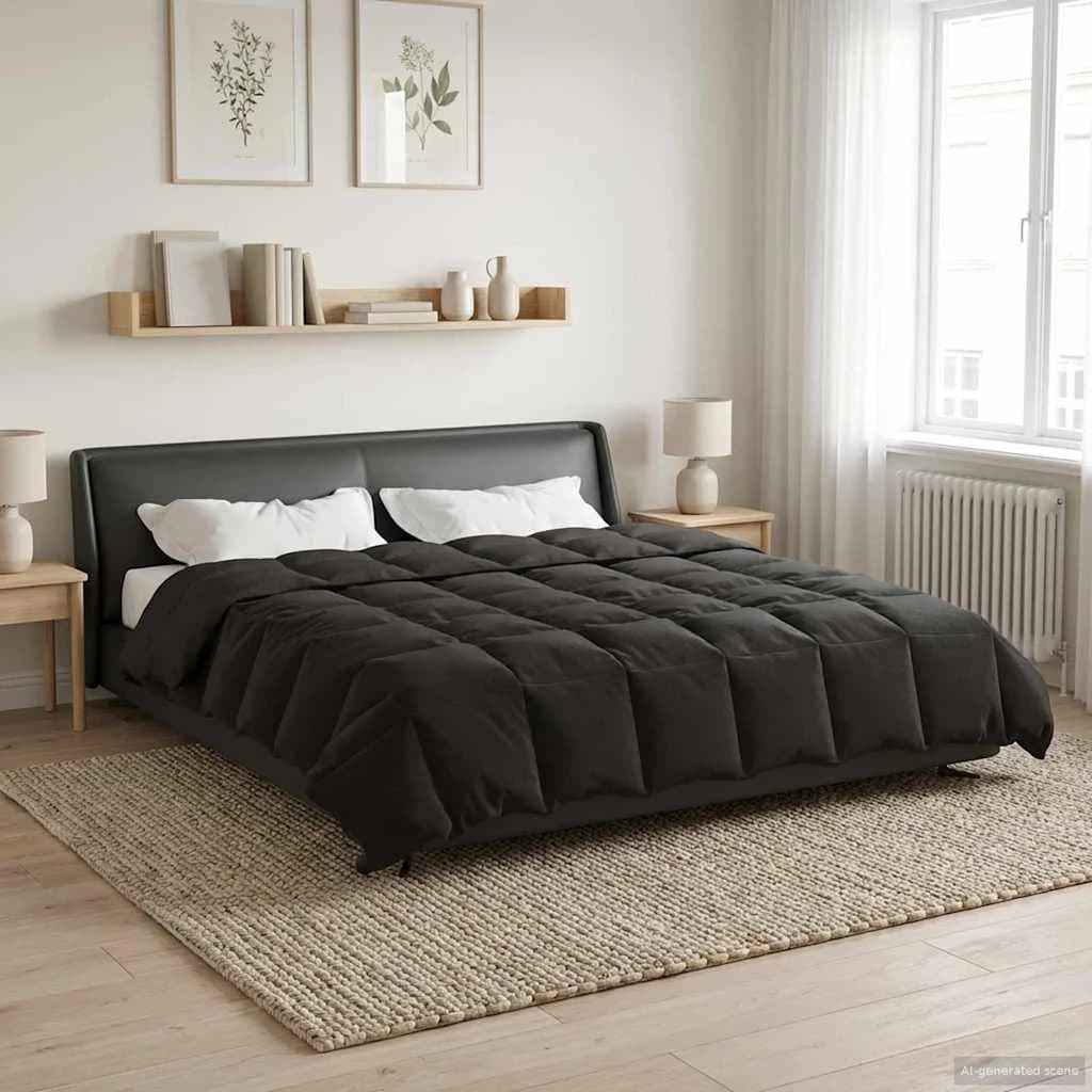Zimska posteljnina Šonerisan Antracit 240 x 260 cm Mikrovlakna - slika 4