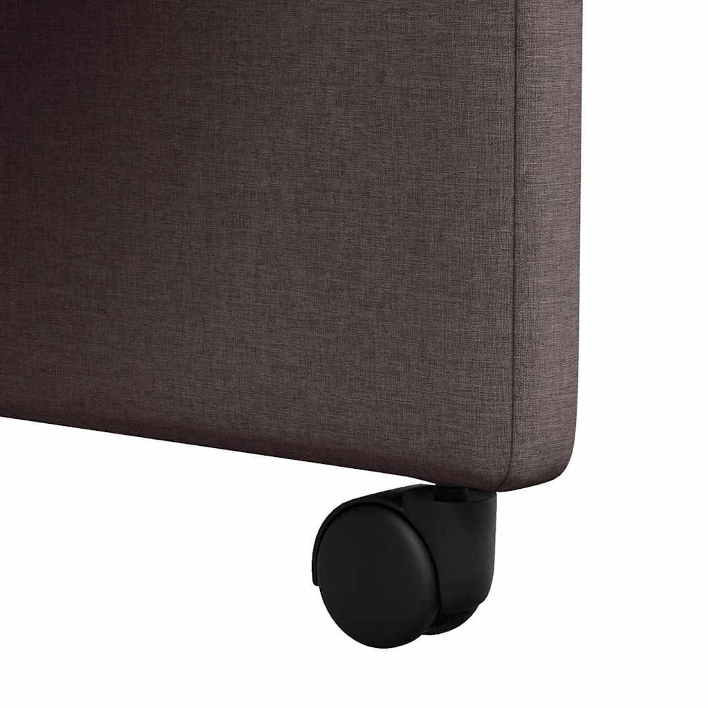 Jedilni stoli s kolesi 2 kos blago Temno rjava 57 x 66 x 94 cm - slika 9