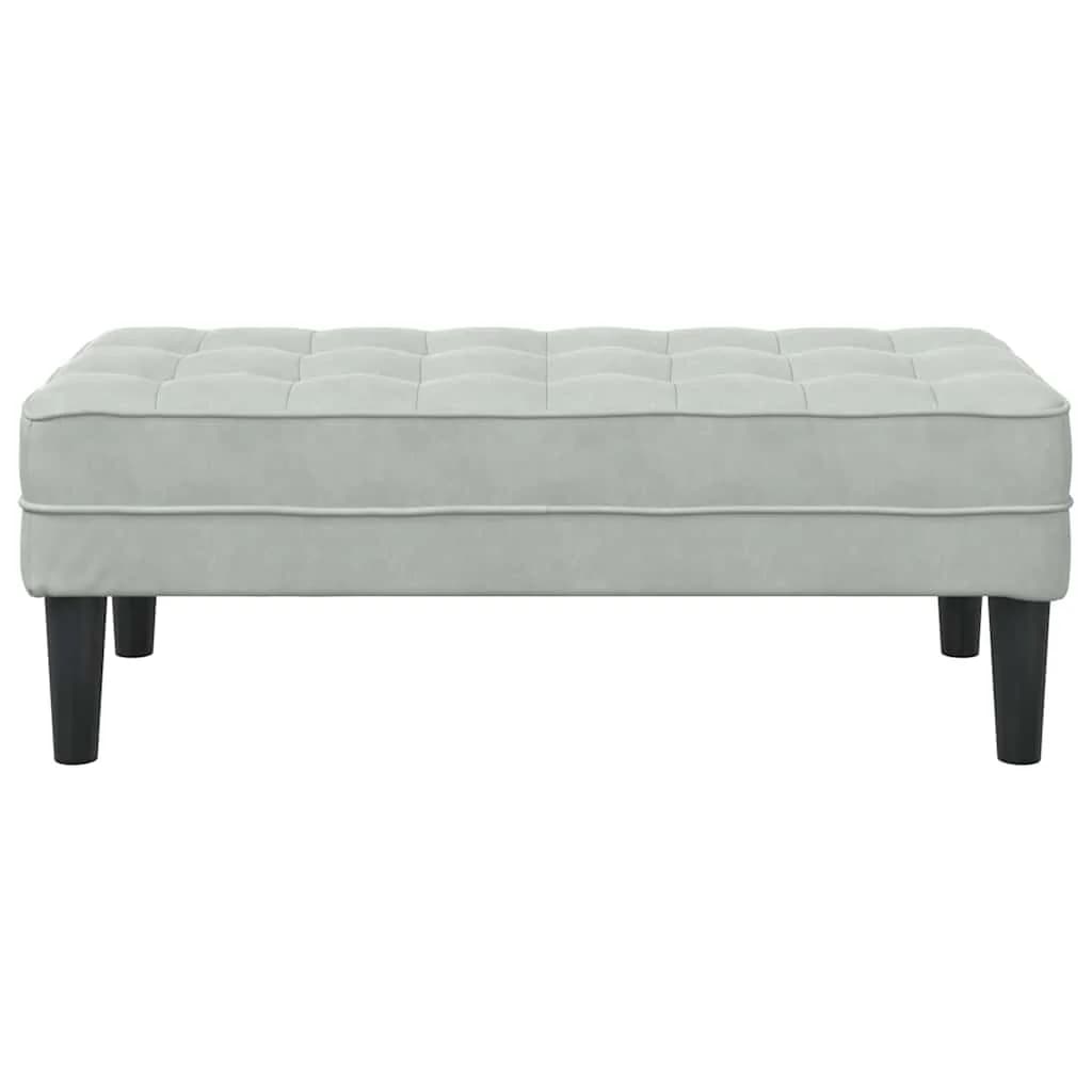 klop z blazino Svetlo siva 113 x 57 x 39 cm Žamet - slika 4