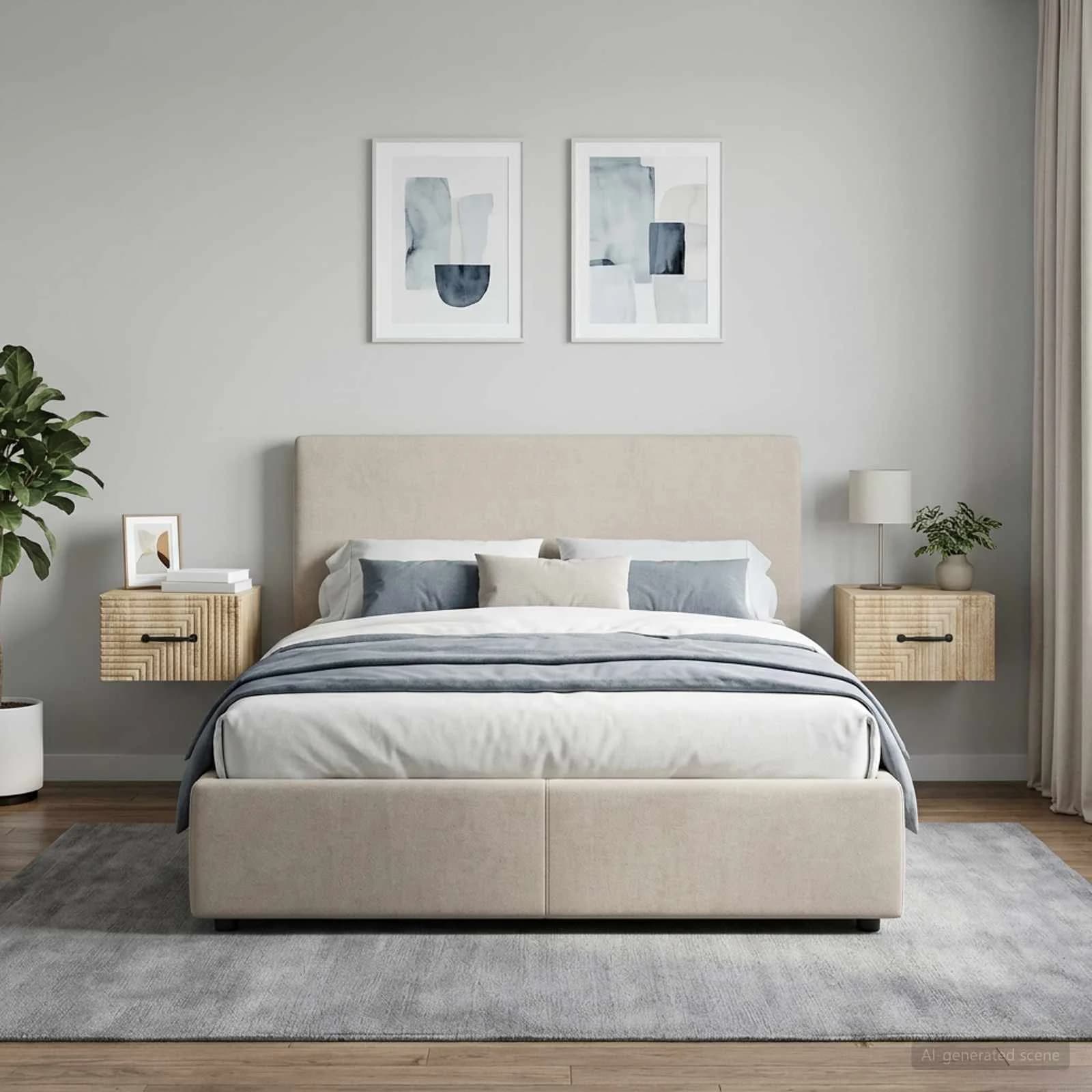 Stenski nočni omarici 2 kos Sonoma hrast 34,5 x 33 x 20 cm