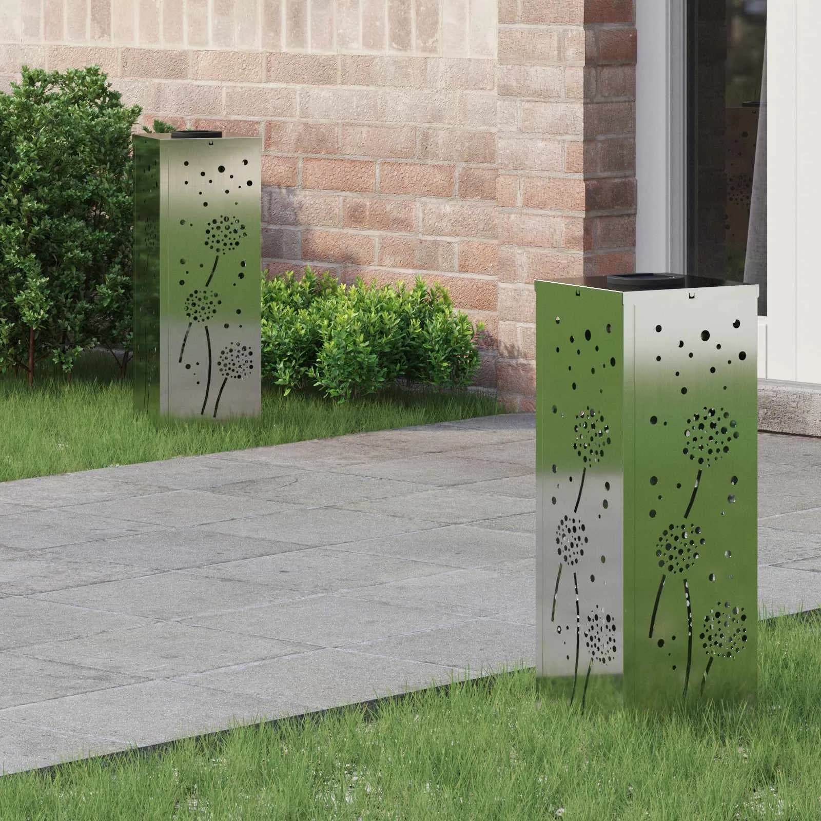 Solarno LED svetilo za pot 2 kos Toplo bela 18 x 18 x 50 cm