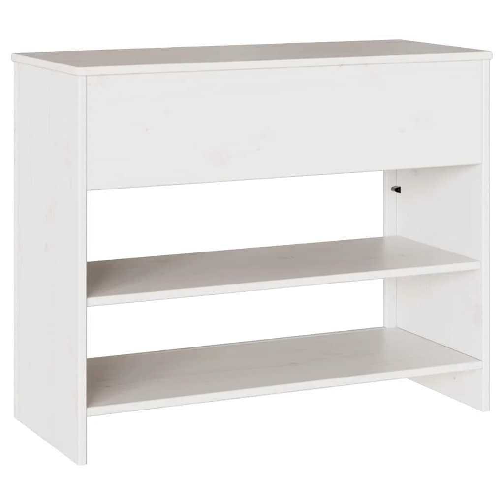 Konzolna miza Drammen Bela 89,5 x 37 x 73 cm Masivno borovo les - slika 6