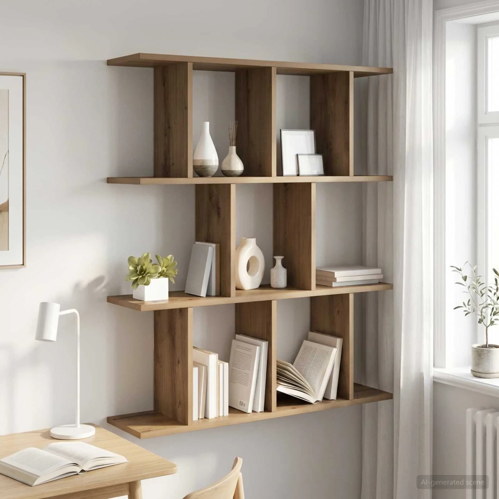 Stenska polica Artisan hrast 80 x 20 x 96 cm Inženirski les