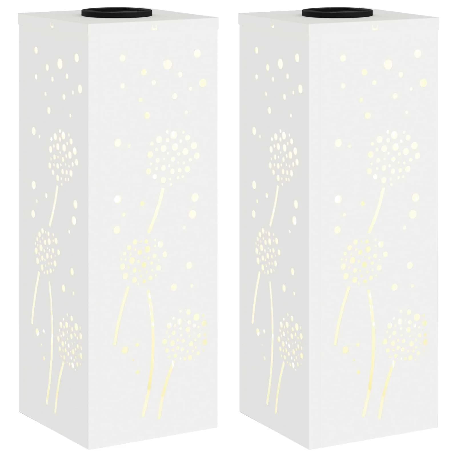 Solarno LED svetilo za pot 2 kos Toplo bela 18 x 18 x 50 cm - slika 2