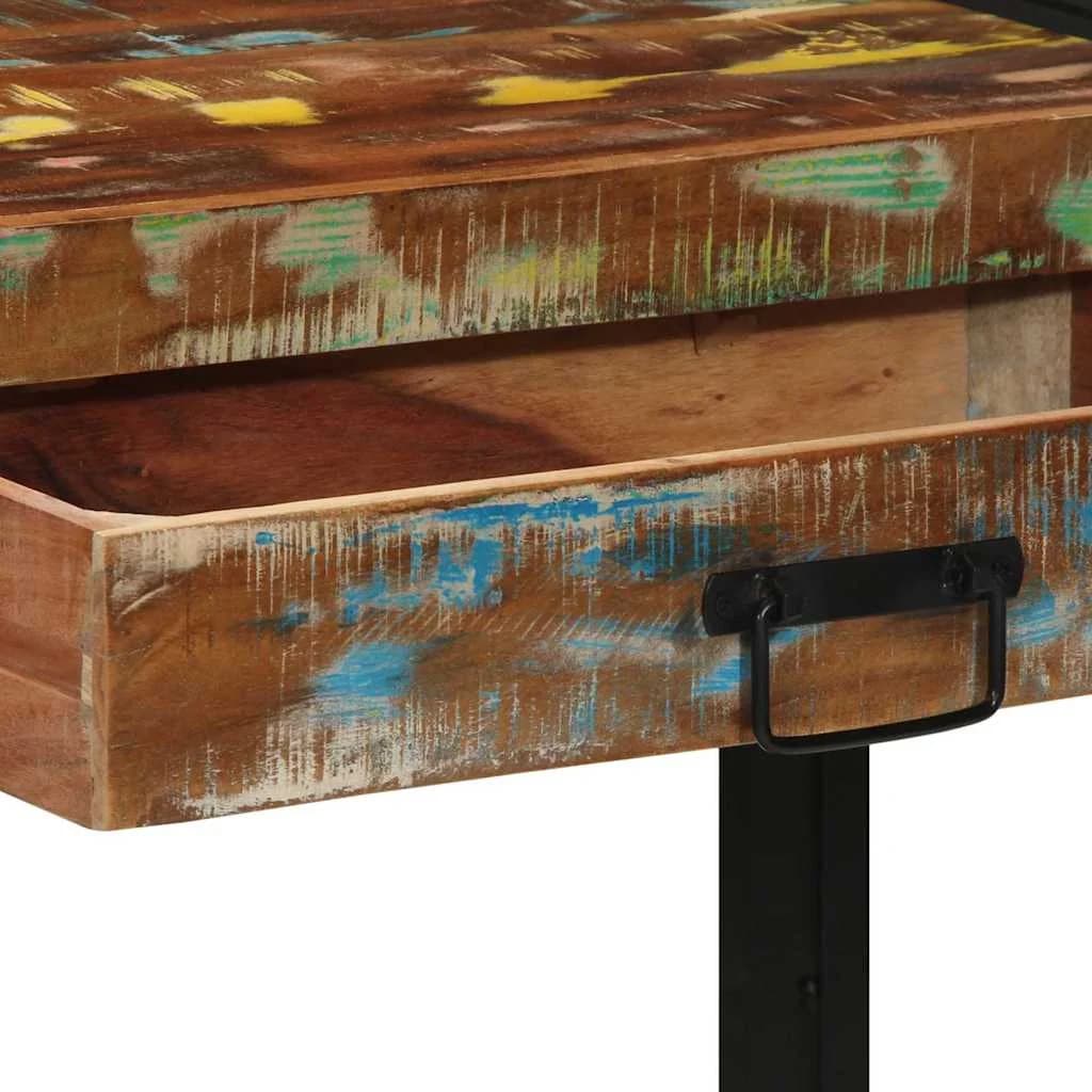 Konzolna miza večbarvno 120 x 33 x 75 cm Trdna obnovljena les - slika 8