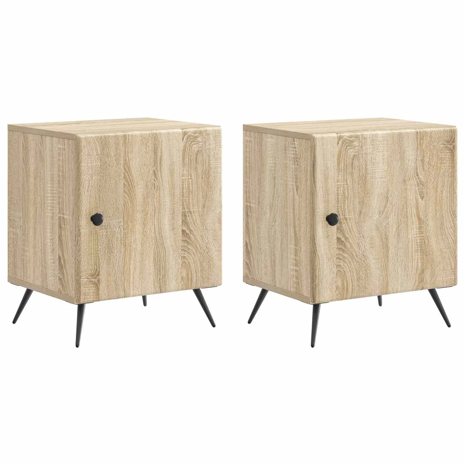 Nočna omarica 2 kos Sonoma hrast 43 x 34,5 x 50 cm - slika 2