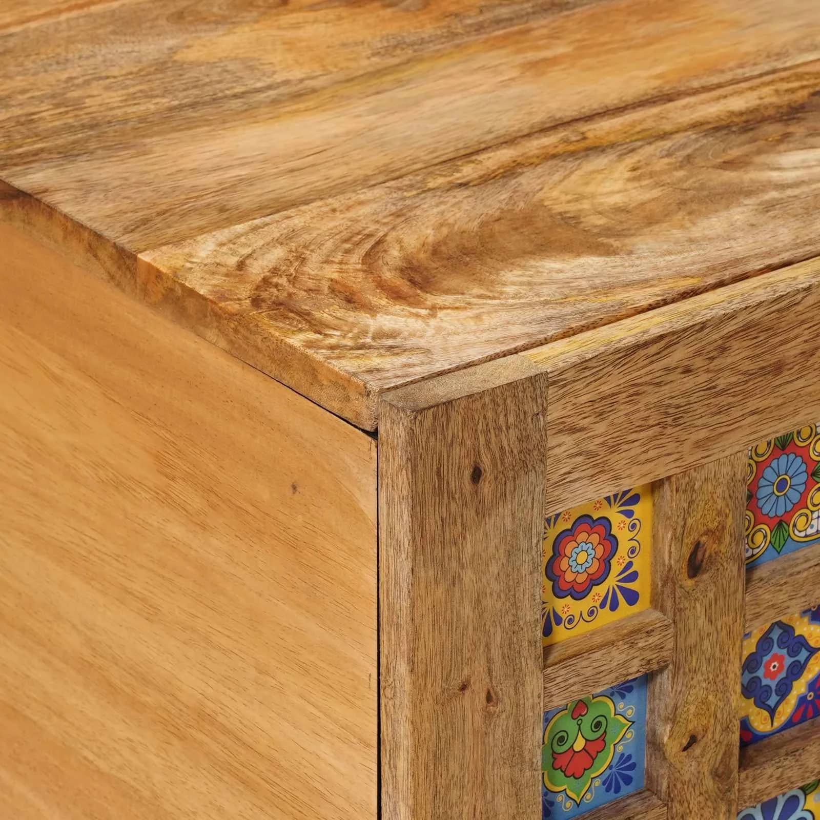 Klubska miza Naravna 100 x 54 x 40 cm Masiven les manga - slika 6