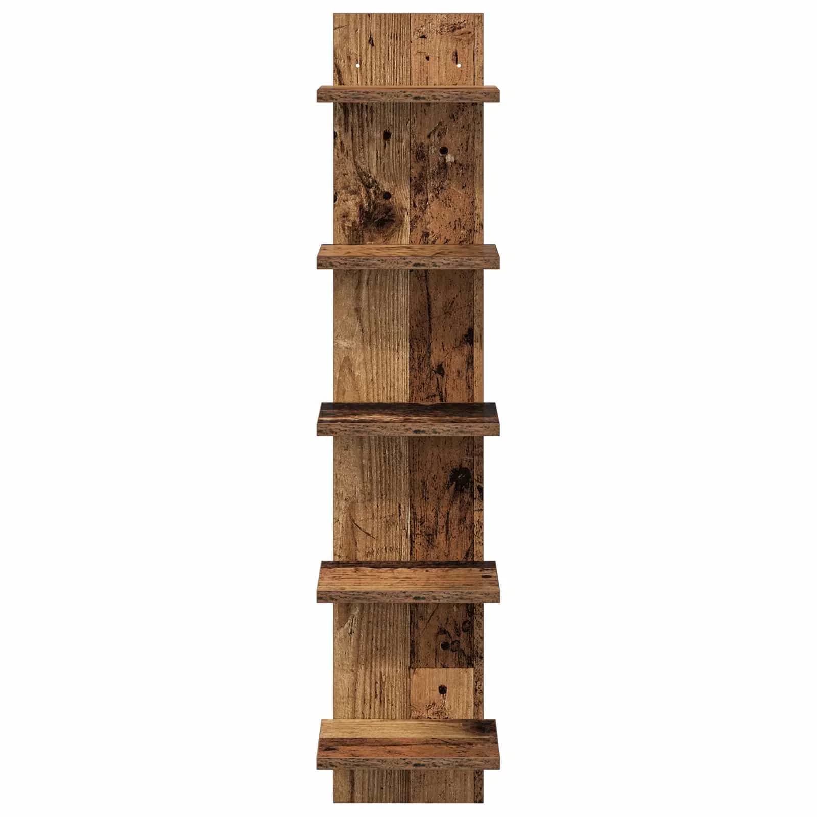 Stenska polica 2 kos Star les 22 x 15 x 100 cm Inženirski les - slika 4