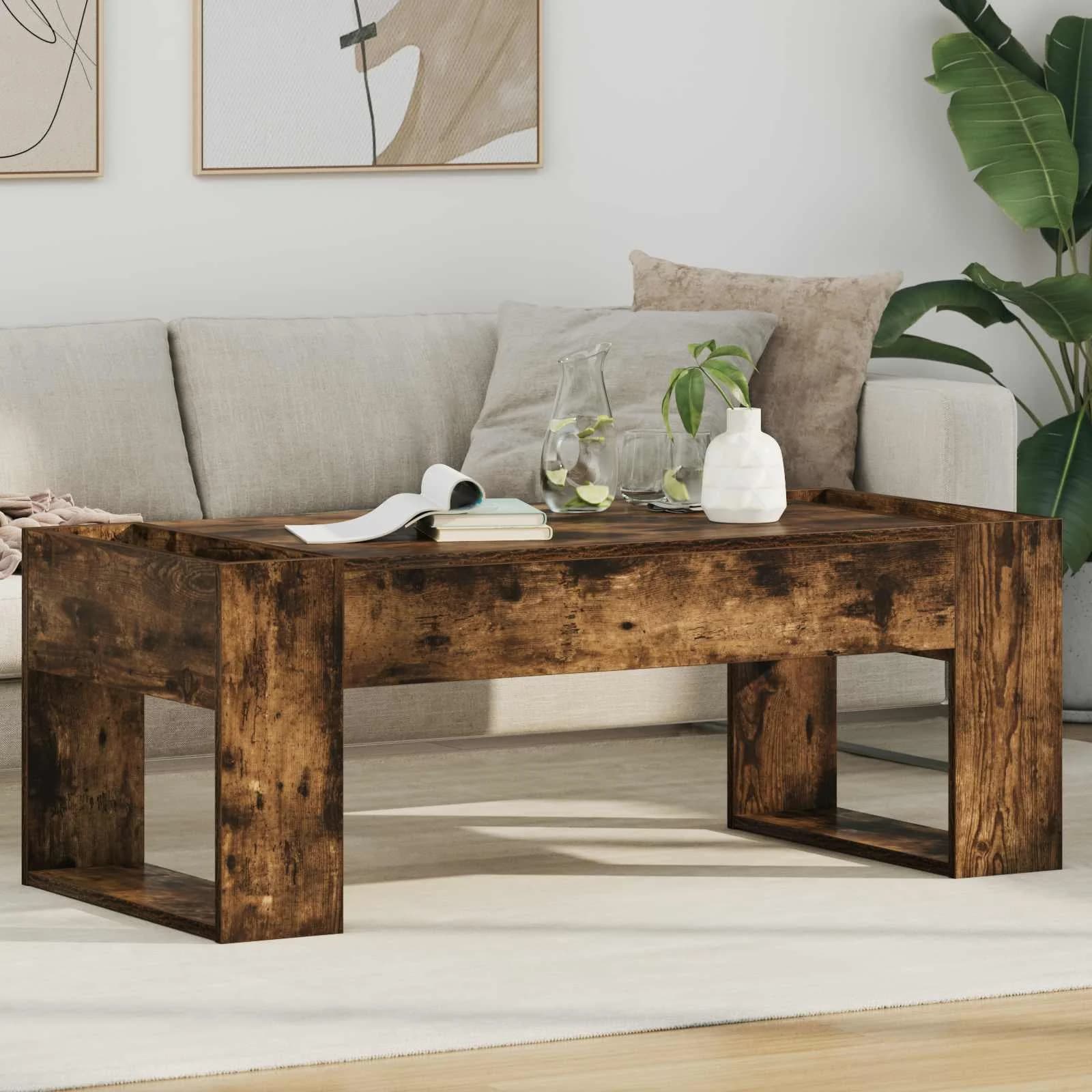 Klubska miza Dimljeni oreh 110 x 50 x 41 cm Inženirski les