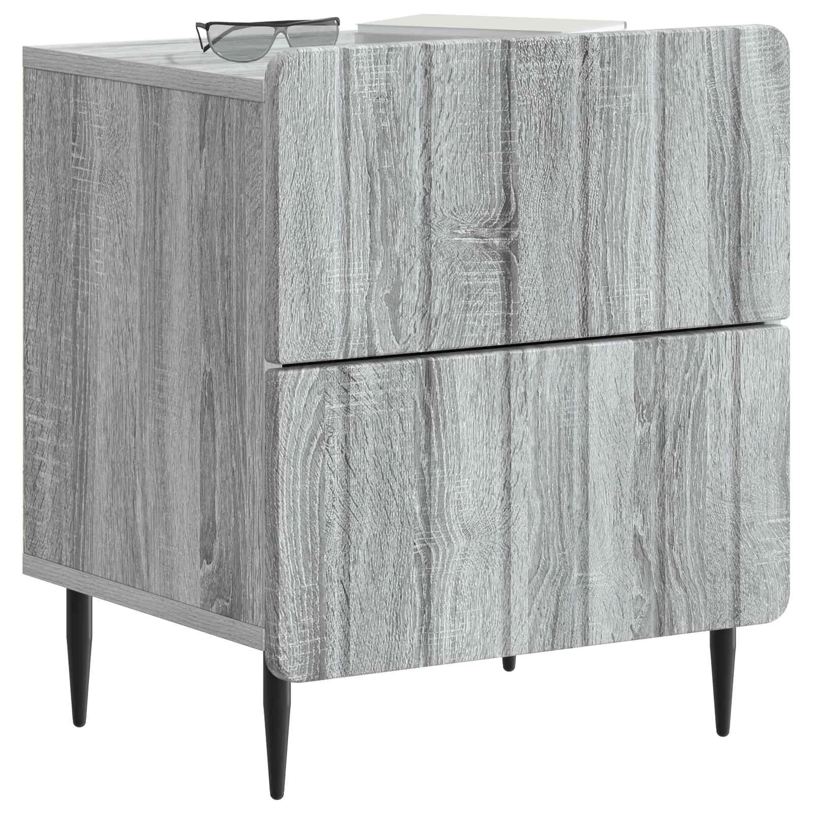 Nočna omarica 2 kos Siva Sonoma 43 x 34,5 x 49,5 cm - slika 3