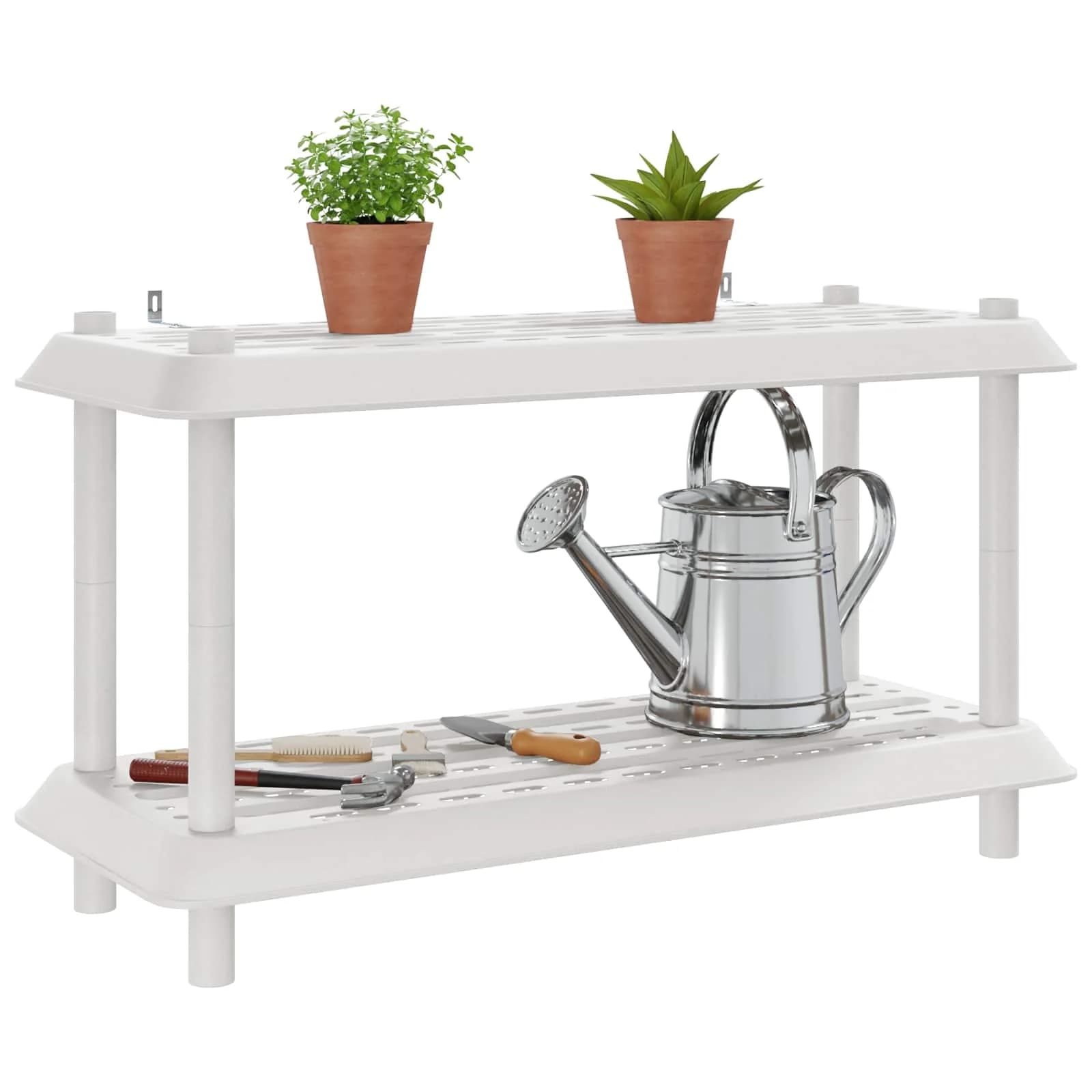 Polična enota 2 nivojev 100 x 40 x 55,5 cm PP Bela - slika 3