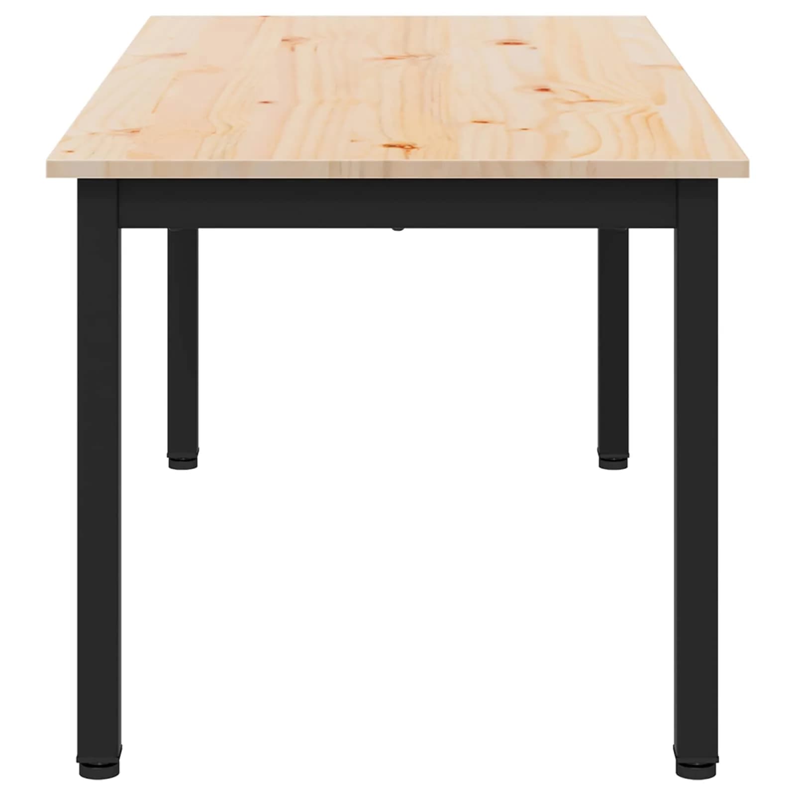 Klubska miza Naravna 100 x 50 x 45 cm Masivno borovo les - slika 6