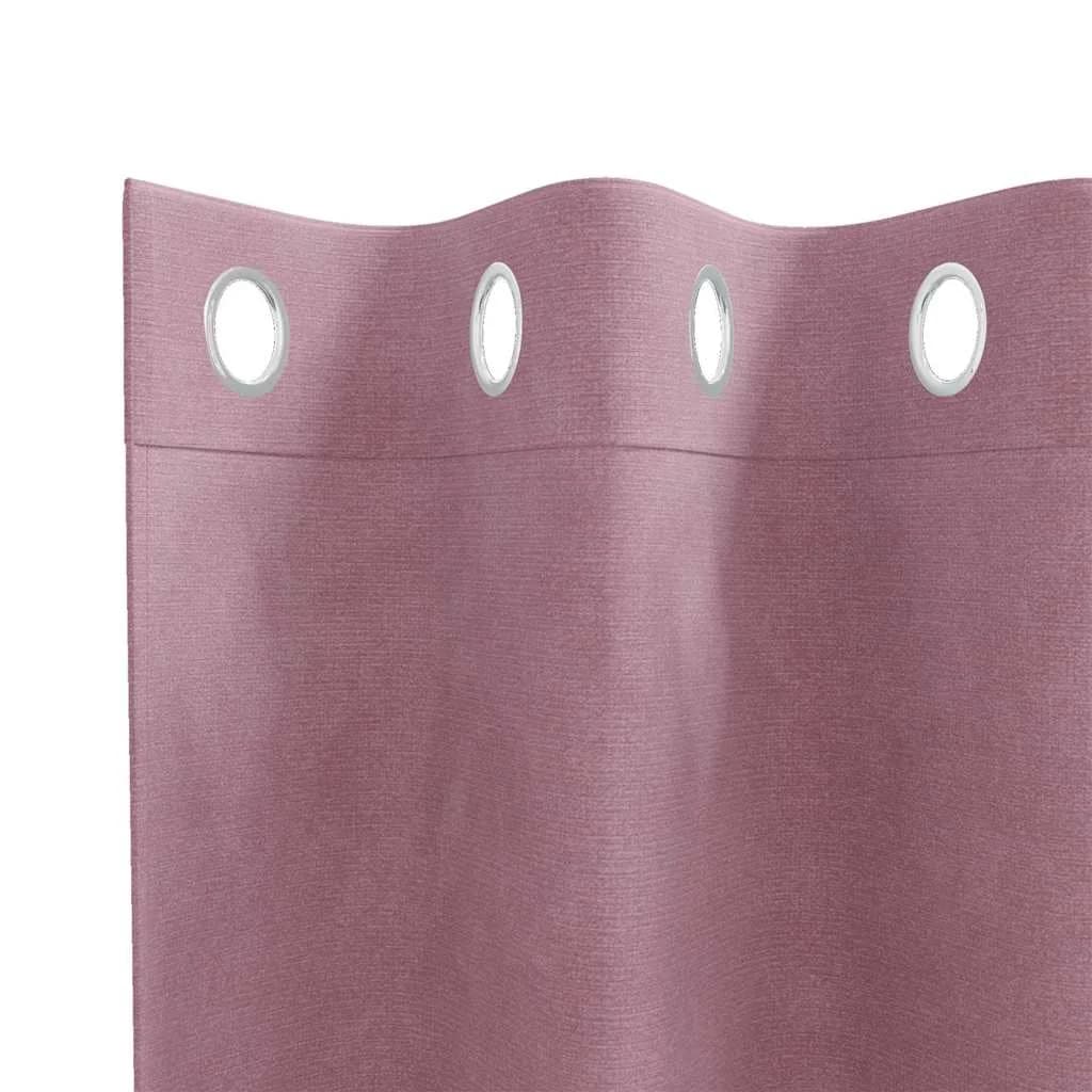 Zatemnitvene zavese 2 kos Temno roza 140 x 225 cm Žamet - slika 5