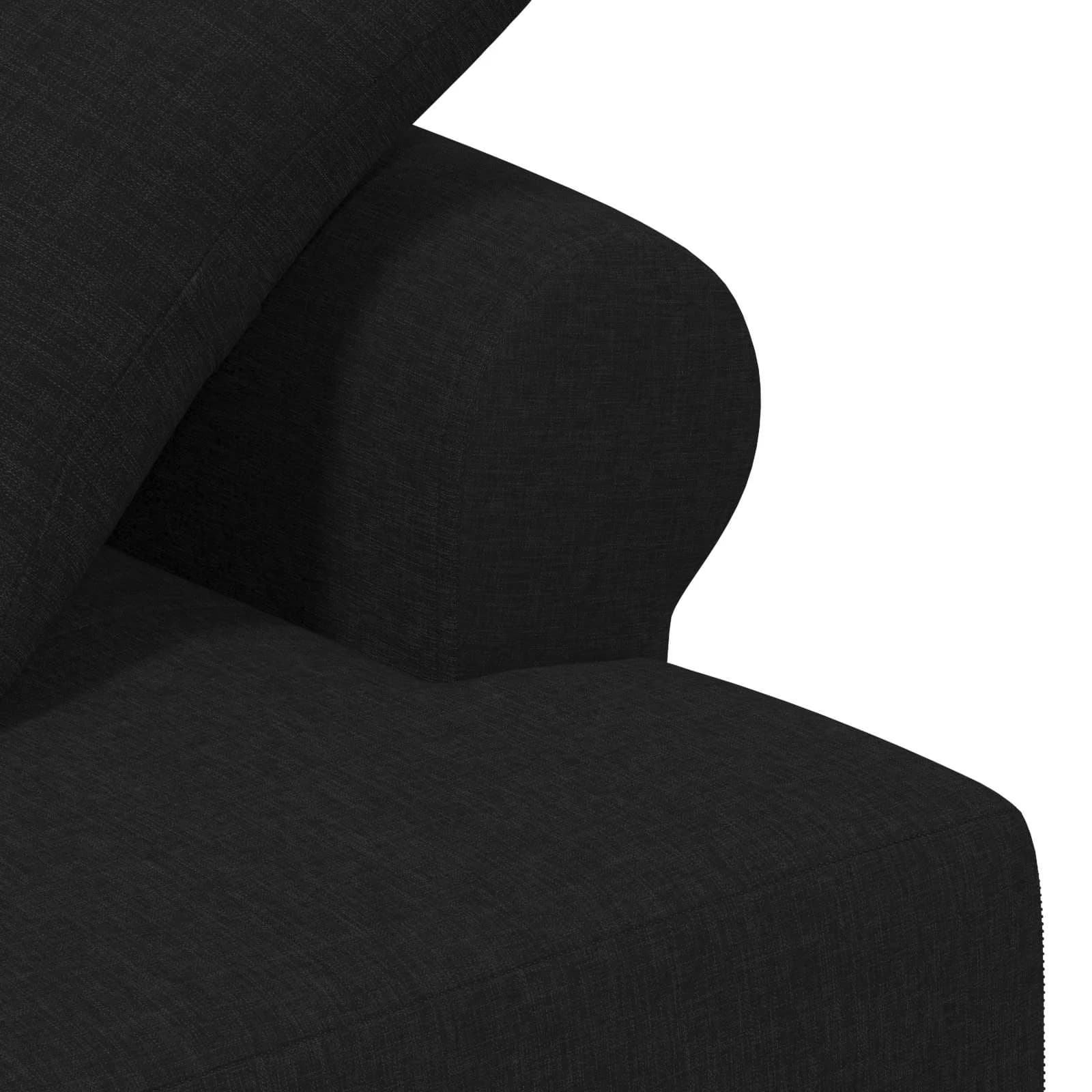 Dvojnica s gumbi Črna 120 x 65 x 79 cm Blago - slika 6