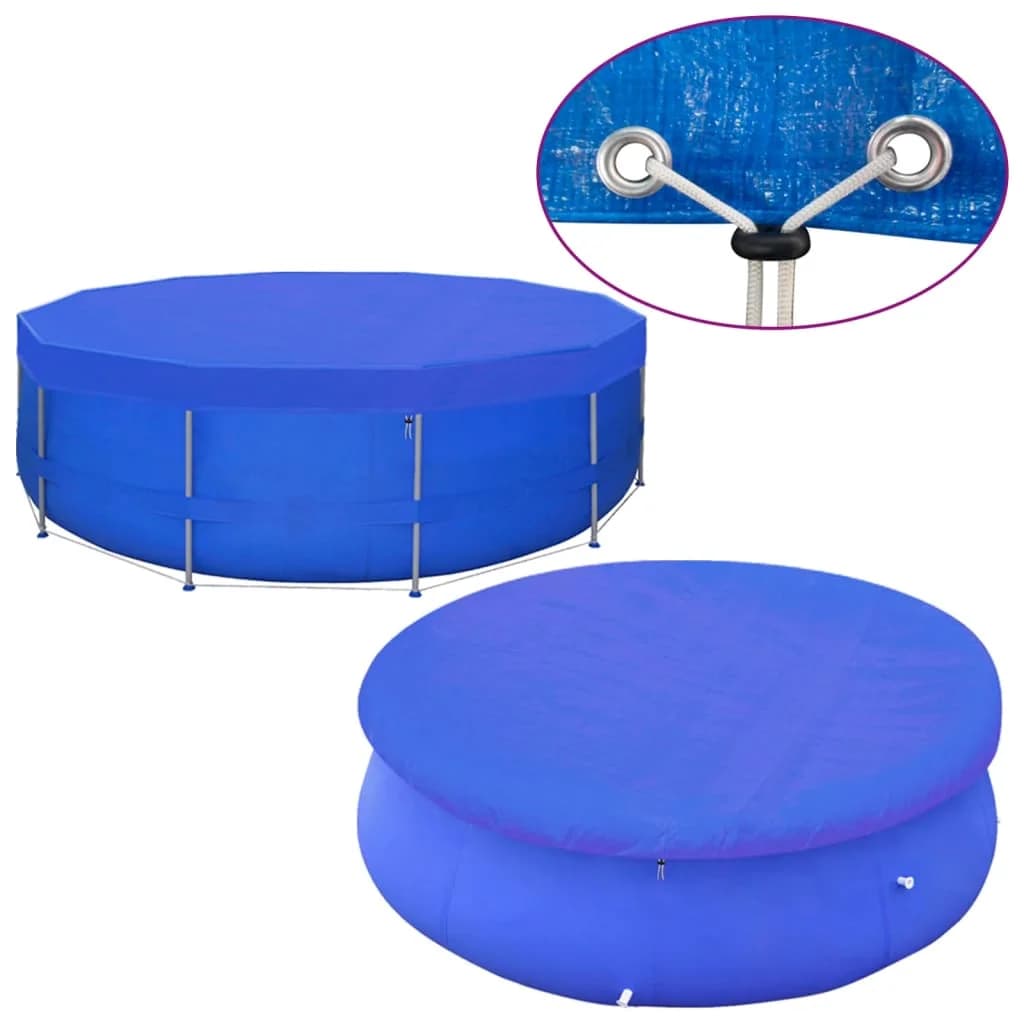 Pokrivalo za bazen PE okroglo 2 kosa 460 cm 90 g/m² - slika 4