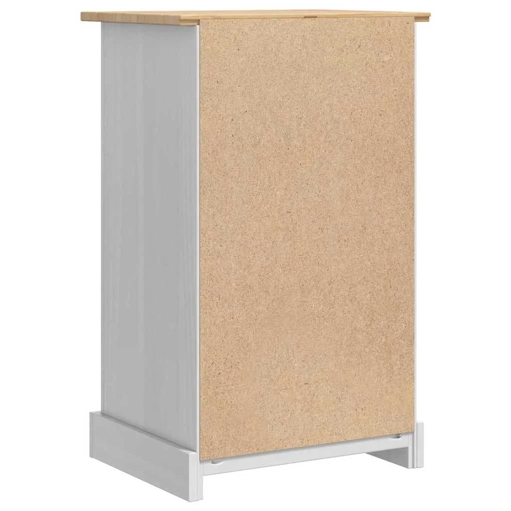 Nočna omarica Corona Bela 53 x 39 x 84 cm Masivno borovo les - slika 8