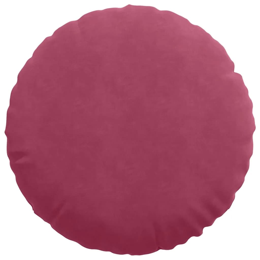 Sedežne blazine 2 kos Žamet Vinorodna rdeča Ø 80 x 29 cm - slika 6