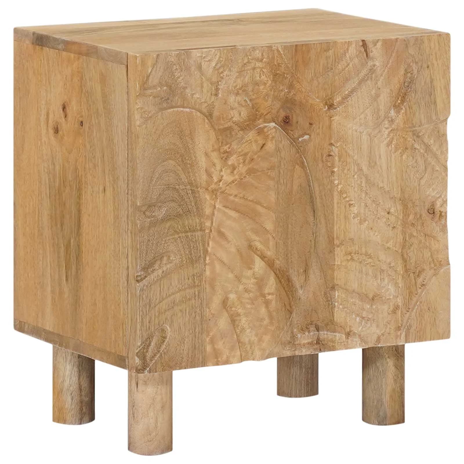 Ročno izdelana nočna omarica Teak rjava 40 x 30 x 45 cm - slika 3