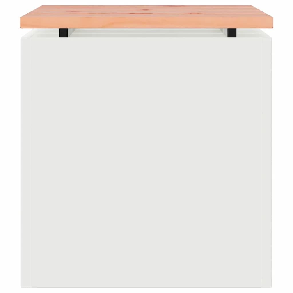 Vrtna klop Bela 40 x 40 x 43 cm Jeklo - slika 4