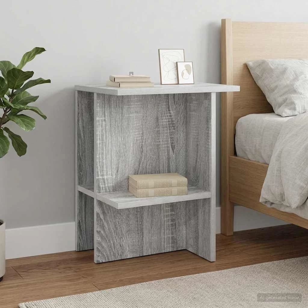 Klubska miza 2 kos Siva Sonoma 40 x 30 x 49 cm Inženirski les - slika 4