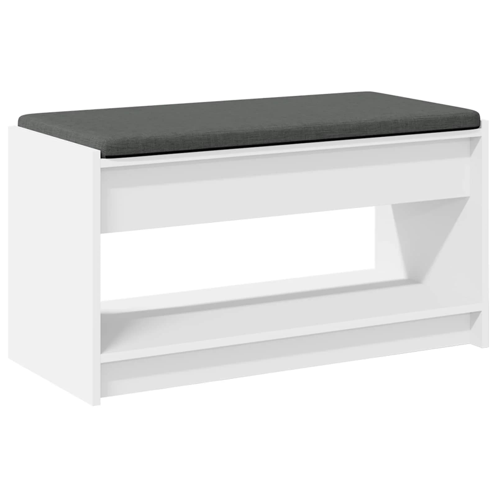 Haldna klop Bela 83 x 38 x 45 cm Oblikovan Les in Tkanina - slika 7