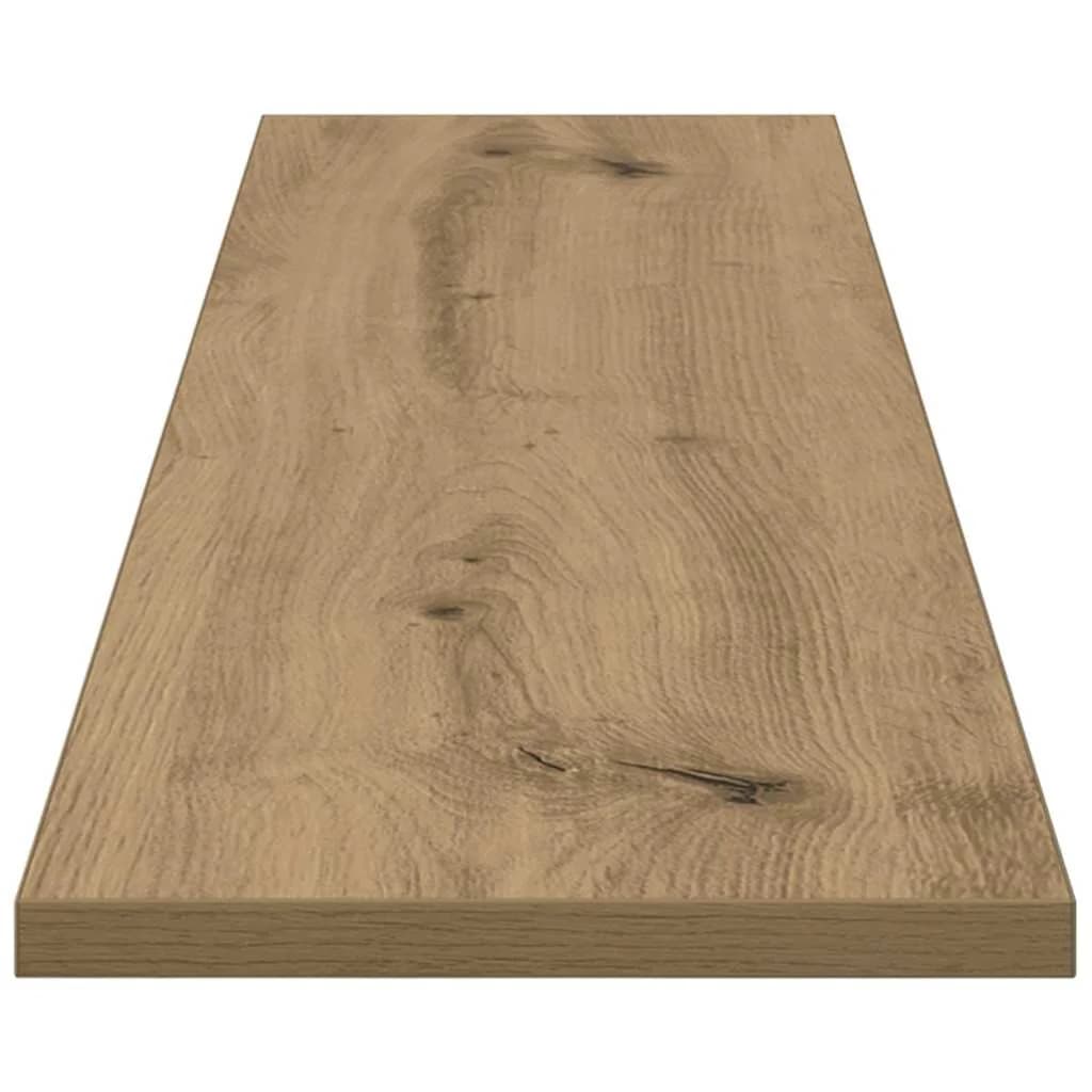 Polica za knjige 3 nivojev 4 kos 100 x 20 x 1,5 cm Rjava - slika 7