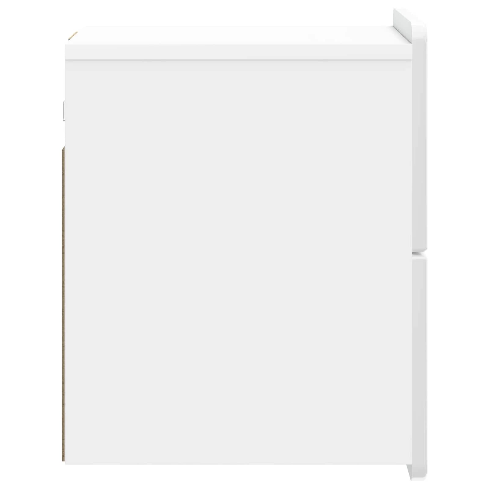 Stenski nočni omarici Bela visok sijaj 33 x 34,5 x 43 cm - slika 6